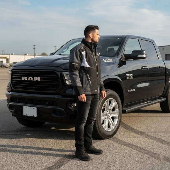 CHOKO Authentics Storm Shaker Men’s RAM Logo Black Gray Winter Jacket Coat - Picture 3 of 13